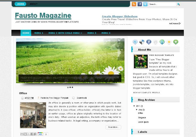 Fausto Blogger Template