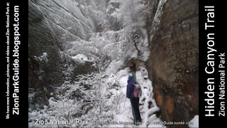 Zion National Park - Snow Hike - Hidden Canyon