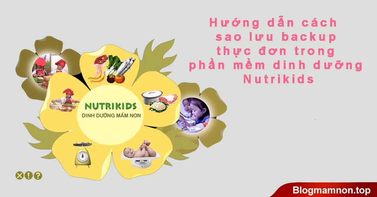 Hướng dẫn cách sao lưu backup thực đơn trong phần mềm dinh dưỡng Nutrikids