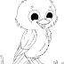 Desenho de Passarinho para Colorir - Aves 