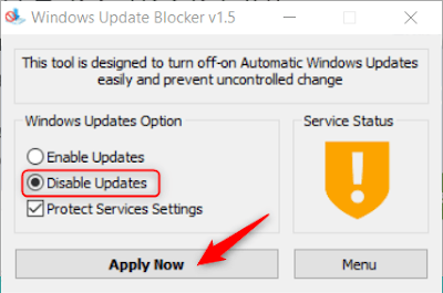 Stop Windows 10 Update برنامج