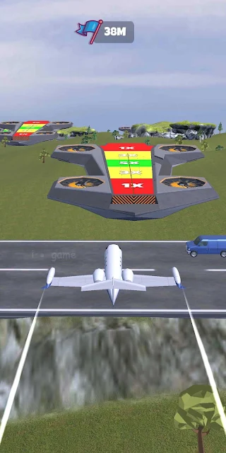 لعبة Sling Plane 3D | لعبة طائرة المقلاع والهبوط علي المدرج