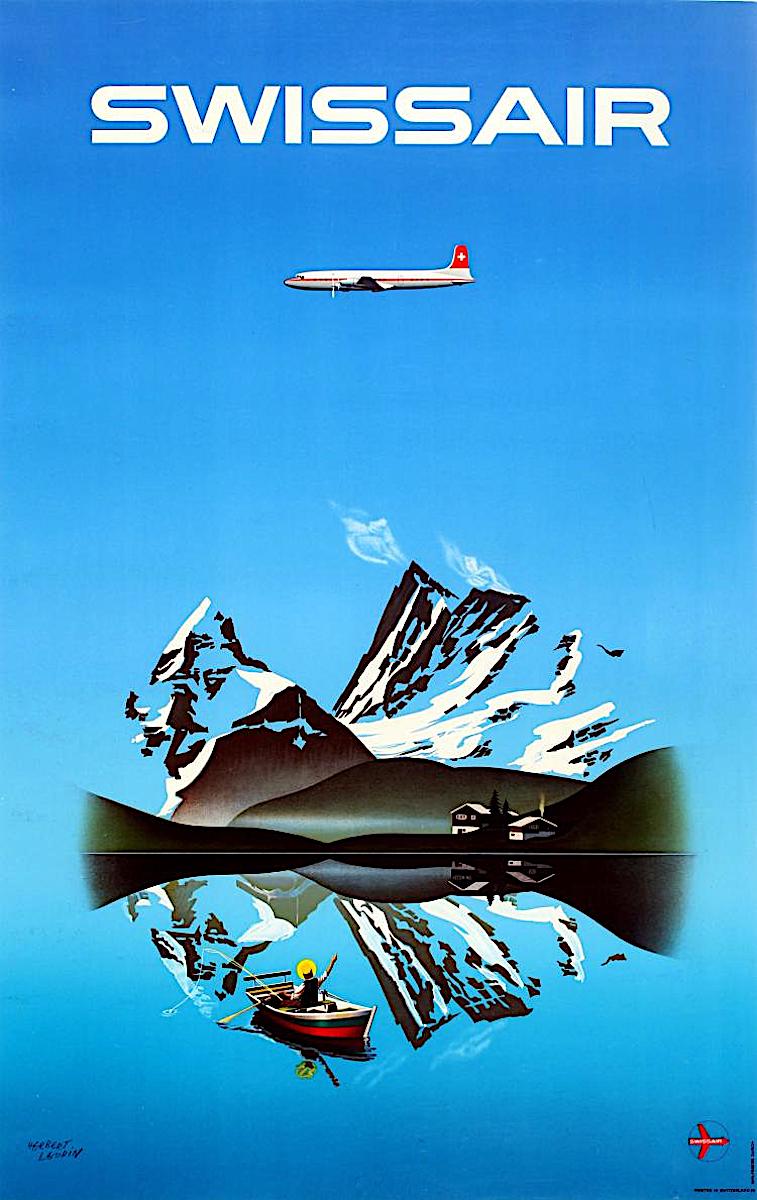 a Herbert Leupin 1956 Swissair poster