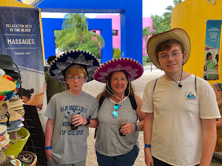 David Brodosi and family visiting shops in Cozumel Mexico