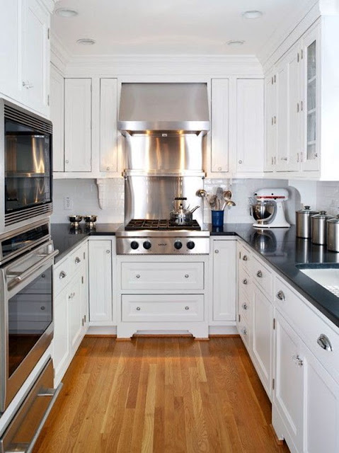 Small-White-Kitchen-Ideas-with-wooden-floor