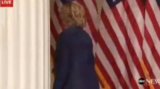 (VIDEO) Hillary Clinton Ducks Behind Pillar to Keep Press From Filming Her Coughing