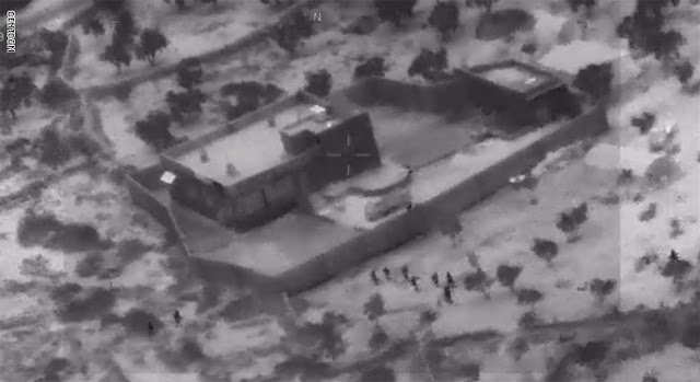 الجيش الأمريكي ينشر فيديو عملية قتل البغدادي زعيم داعش وكيف انتحر بقنبلة مع طفلين .. شاهد الفيديو الأن