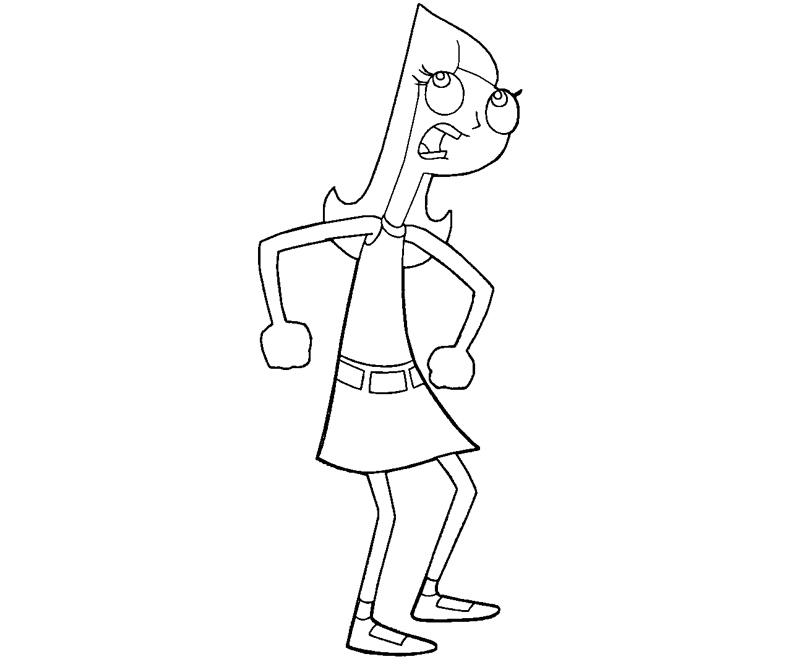 Printable Candace Flynn 1 Coloring Page