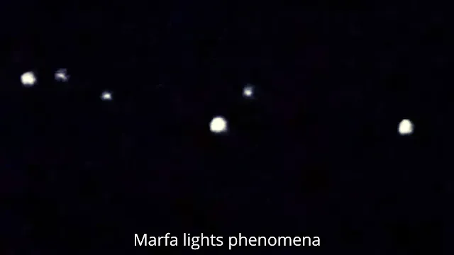 Marfa light's phenomena attributed of many UFOs over West Texas US.