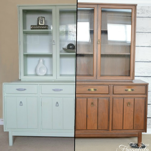 Mint Mid-Century China Cabinet Makeover