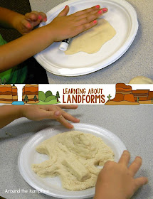 Landforms creative writing project~Building the landforms on imaginary islands.