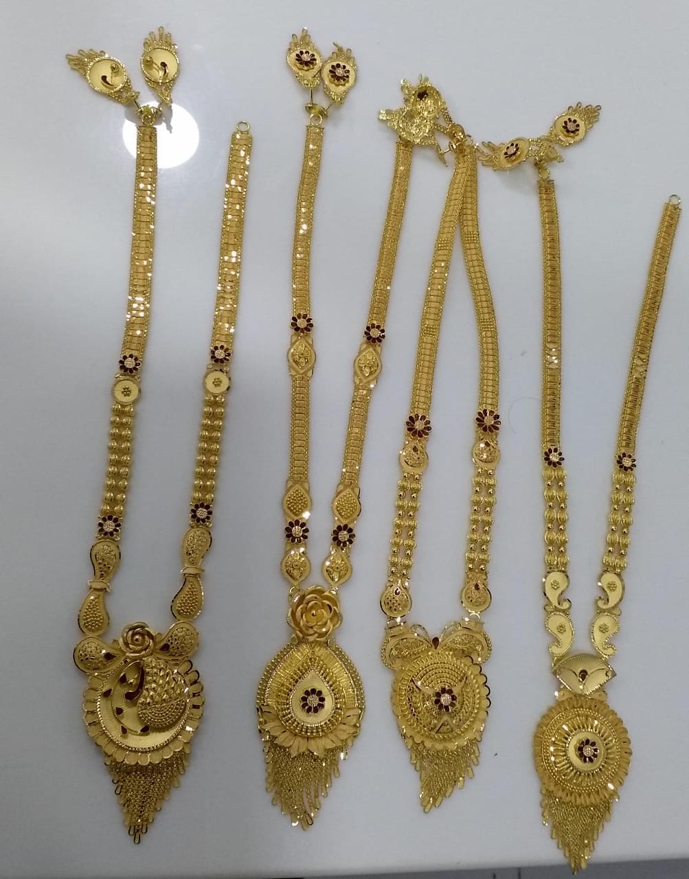 latest gold longset designs, light weight longset designs,Long USET RANIHAAR with Weight | Long Haram Necklace Designs | Long Necklase Sitahaar Uset