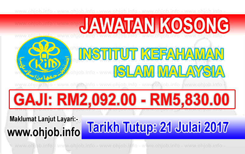 Jawatan Kosong Institut Kefahaman Islam Malaysia - IKIM 