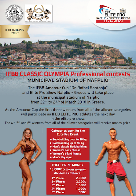 IFBB Classic Olympia, μια κορυφαία διοργάνωση έρχεται στο Ναύπλιο!