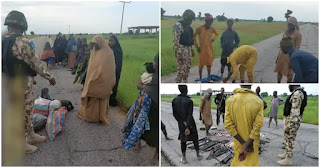 Kalli Hoton 'Yan Boko Haram Su 19 da suka mika wuya ga jami'an Sojoji a Borno