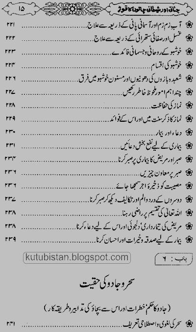 Contents of Jinnati Aur Shaitani Chalon Ka Torr Pdf Urdu Book