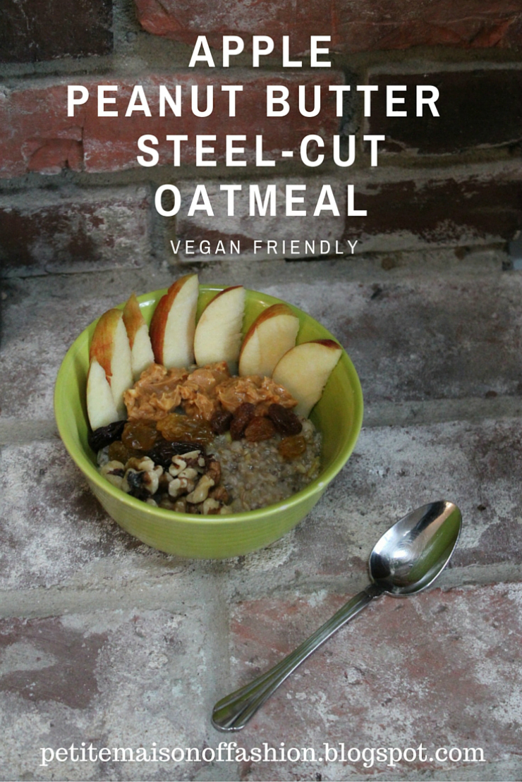 Apple Peanut Butter Steel-Cut Oatmeal