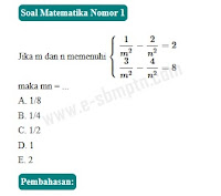 pembahasan soal sbmptn matematika