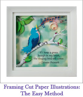  Tickled by the Creative Bug - Framing Cut Paper Illustrations: The Easy Method: Link to blog post
