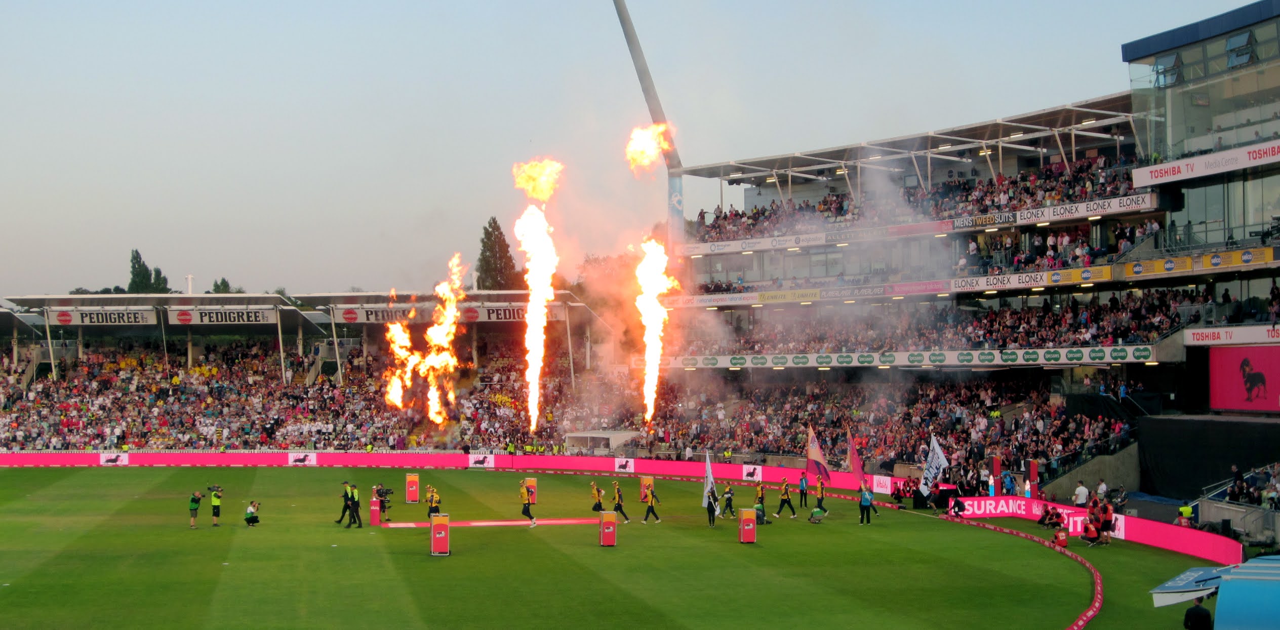 Essex Eagles players enter the field of play for the 2019 Vitality Blast Final