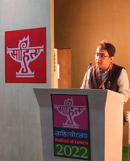 Rajat Chaudhuri speaks at Sahitya Akademi (National Academy of Letters, India, 2022