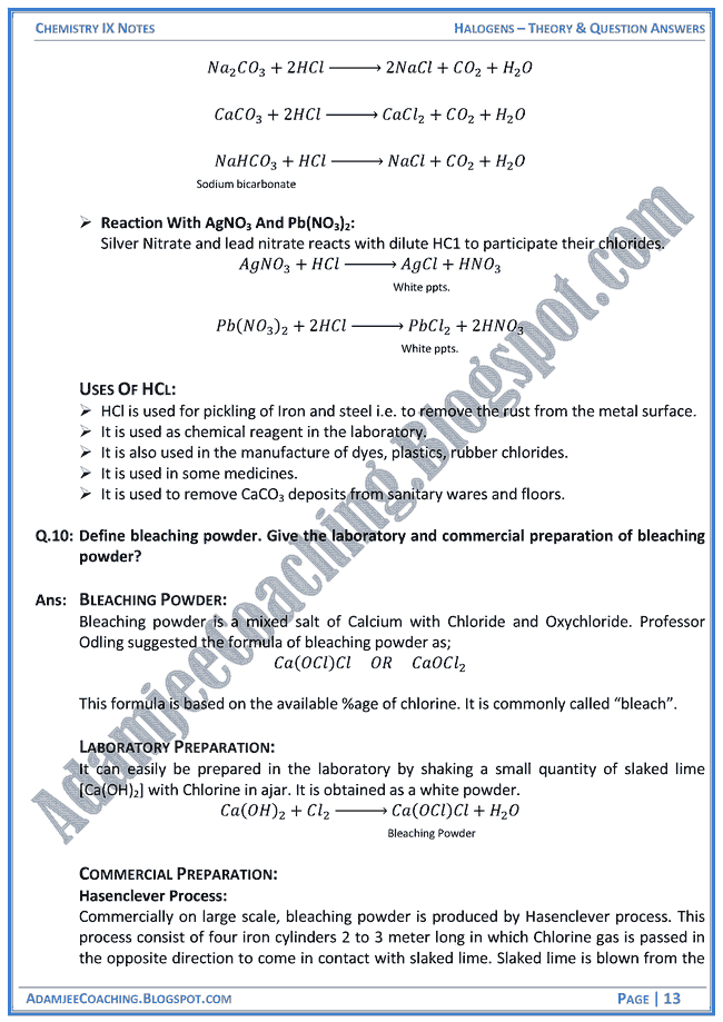 halogens-theory-notes-and-question-answers-chemistry-ix