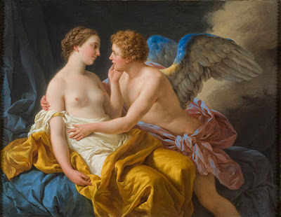 Eros y Psique. Louis Jean Francois Lagrenée, 1767. Museo Nacional de Arte, Estocolmo (Suecia). https://pinceladasdelpasado.blogspot.com/2023/01/el-olimpo-y-sus-dioses.html