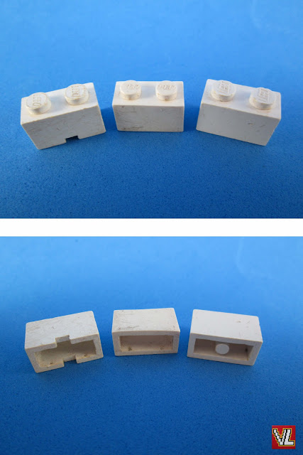 2 gerações de peças LEGO - 2 formas de encaixe