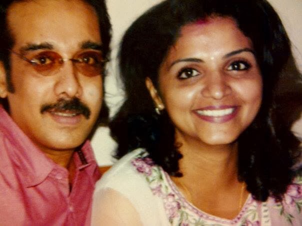 South Indian Actor Vineeth with his Wife Priscilla Vineeth (Priscilla Menon) | South Indian Actor Vineeth Family Photos | Real-Life Photos