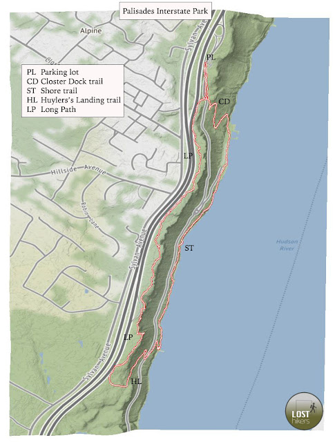 Ruta y mapa de la excursión en Palisades Interstate Park: Closter - Huyler Loop
