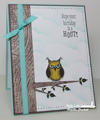 NCC Who Loves You?, NCC Custom Owl Family Dies, ODBD Wood Background, ODBD Custom Clouds and Raindrops Dies, Card Designer Angie Crockett