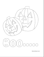 halloween pumpkin coloring card