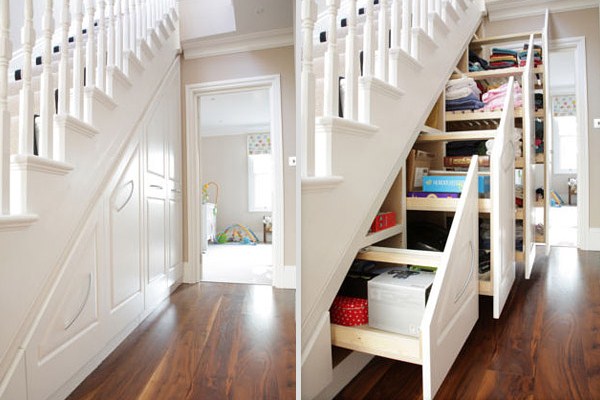 Custom Cupboards Under the Stair for Saving Space