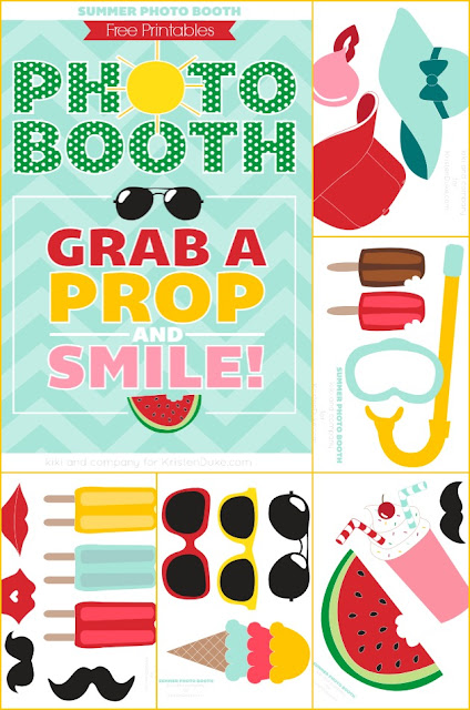 Free Printable Summer Party Photo Booth. 