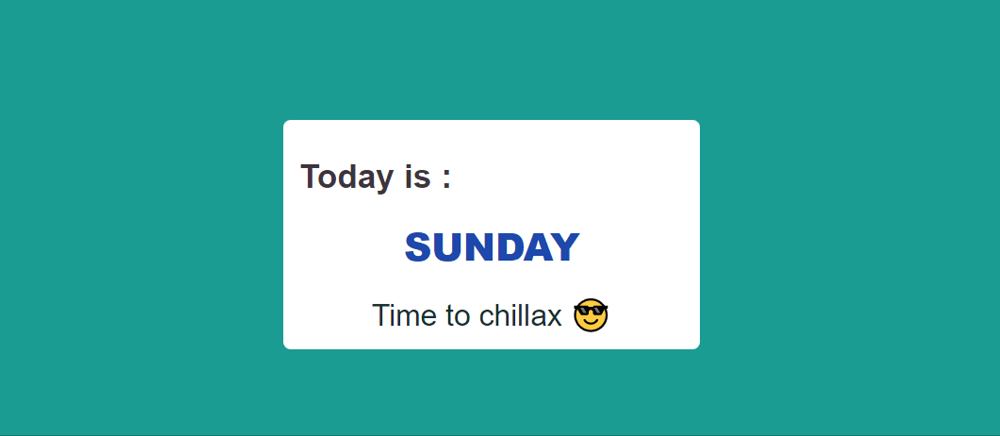 day of the week javascript