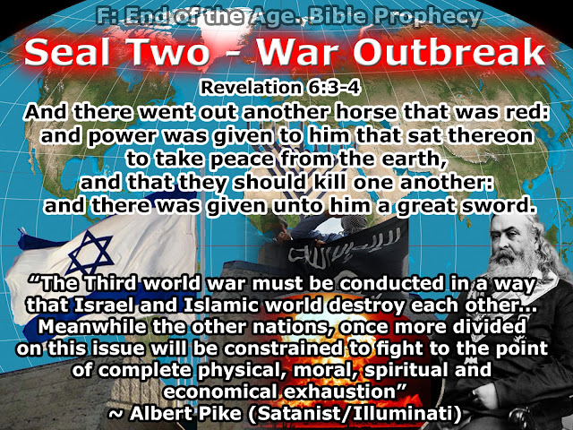 seal two war outbreak from israel. albert pike satans plan Justin roberts end of the age bible prophecy