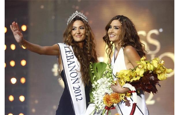 Rina and Romy Chibani sisters of Miss Lebanon 2012