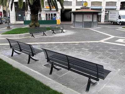 New benches, Town Hall square, Livorno
