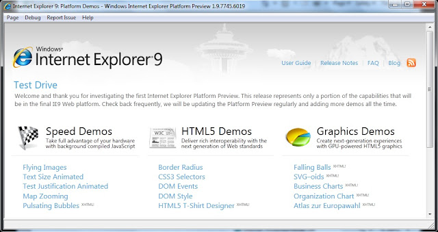 Internet Explorer 9 ScreenShoot