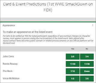 To Appear On Smackdown On FOX Prop Bets