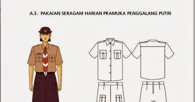  Pakaian Seragam Harian Pramuka Penggalang Putri