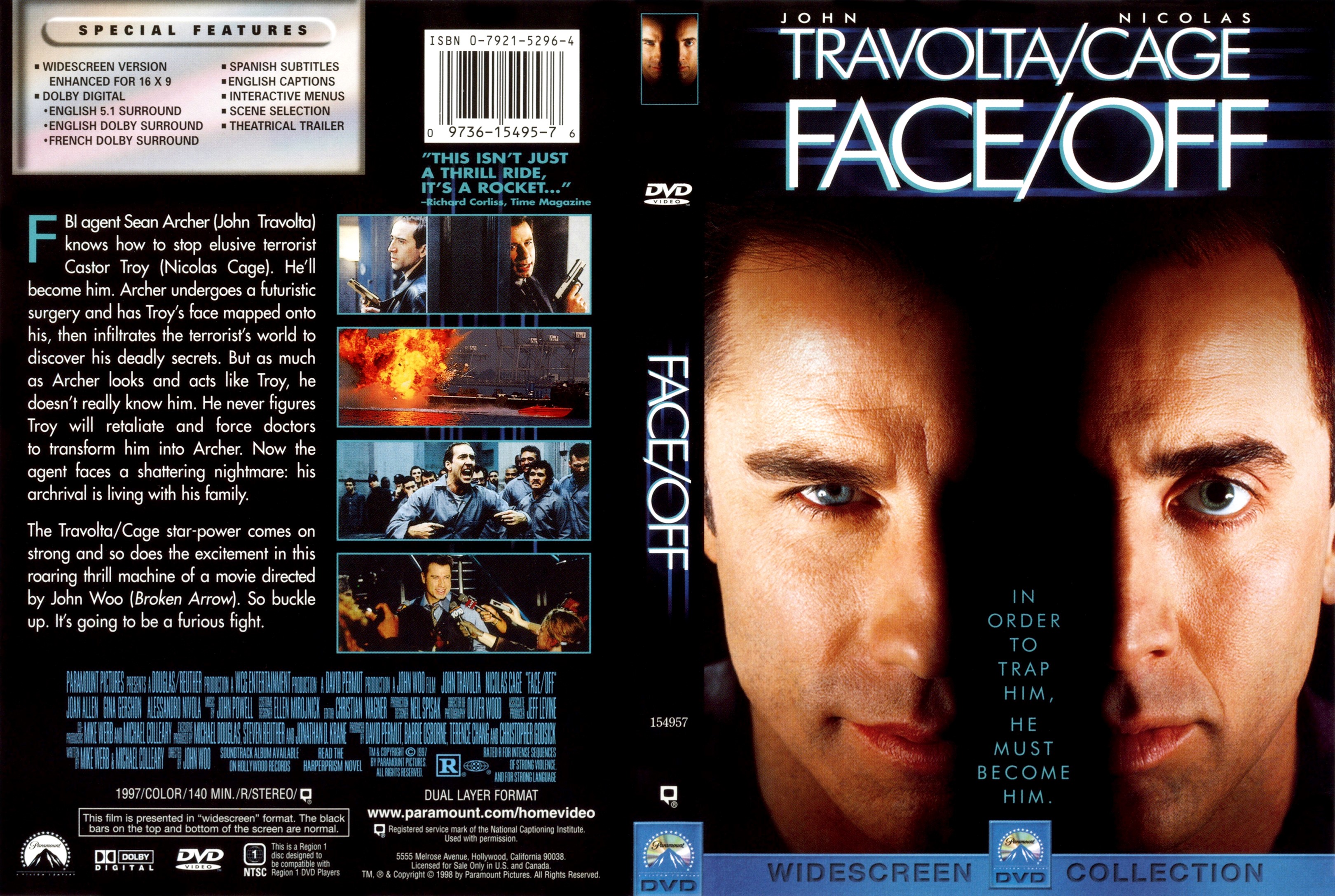 Face Off DVD Cover  Cover Addict - DVD, Bluray Covers and 