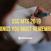 SSC MTS 2019: Things you Must Remember