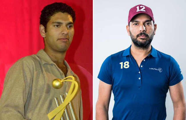 Yuvraj Singh then and now