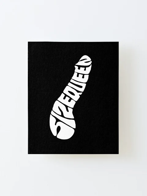 Size Queen in a penis silhouette pop art print