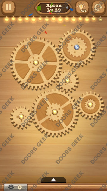 Fix it: Gear Puzzle [Apron] Level 29 Solution, Cheats, Walkthrough for Android, iPhone, iPad and iPod