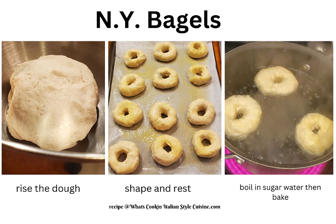 collage on how to make NY bagels