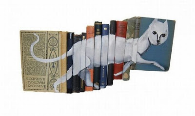 Stacked Book Portraits by Mike Stilkey