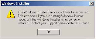 windows installer service could not be accessed, the windows installer service could not be accessed, windows installer error, windows installer problem, repair windows installer