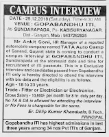 ITI Jobs Placement in Odisha